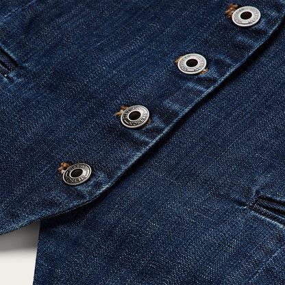 Dark Wash Stretch Denim Vest Women