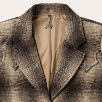 Wool Plaid Western Blazer Women