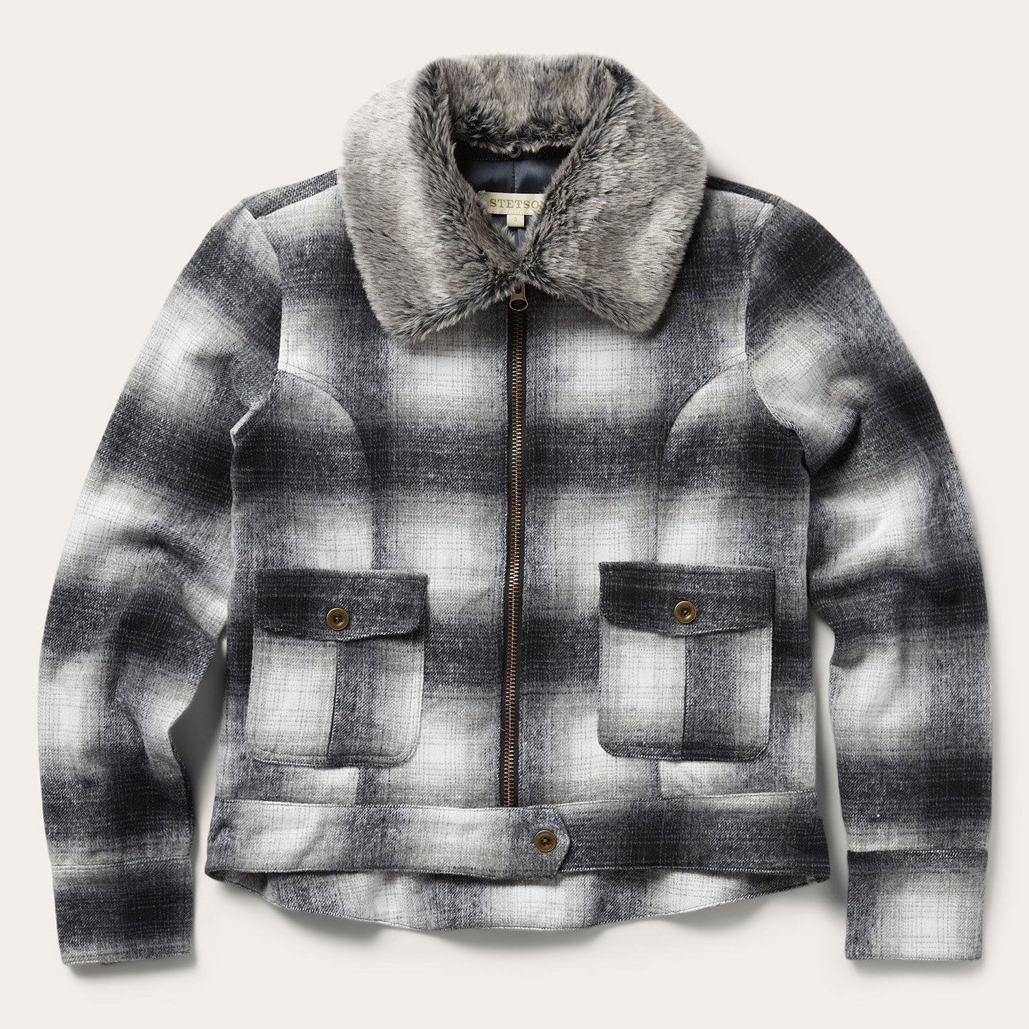 Plaid Cropped Jacket Women