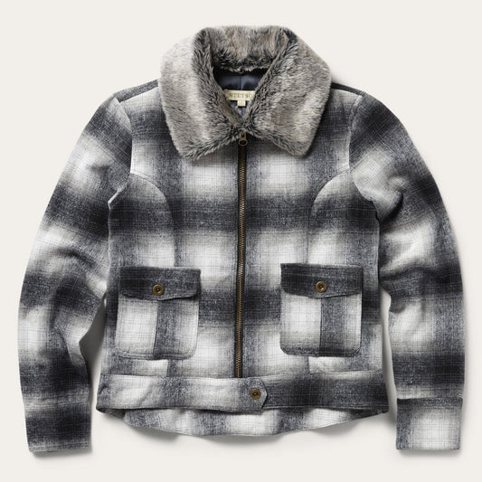 Plaid Cropped Jacket Women