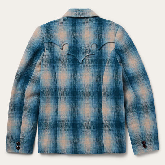 Wool Plaid Western Blazer Women