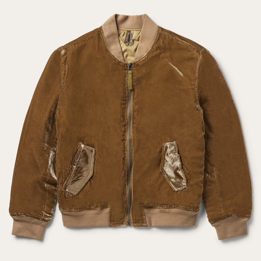 Embroidered Velvet Bomber Jacket Women
