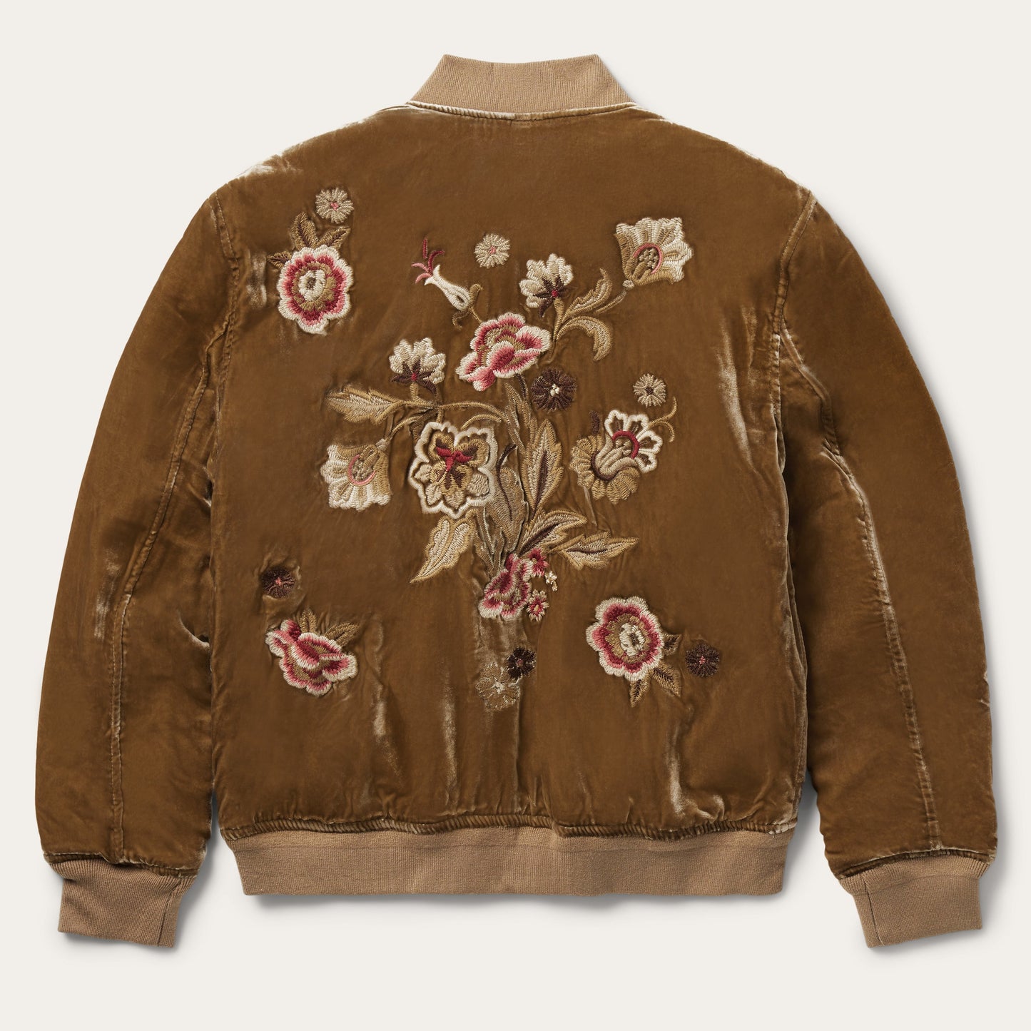 Embroidered Velvet Bomber Jacket Women
