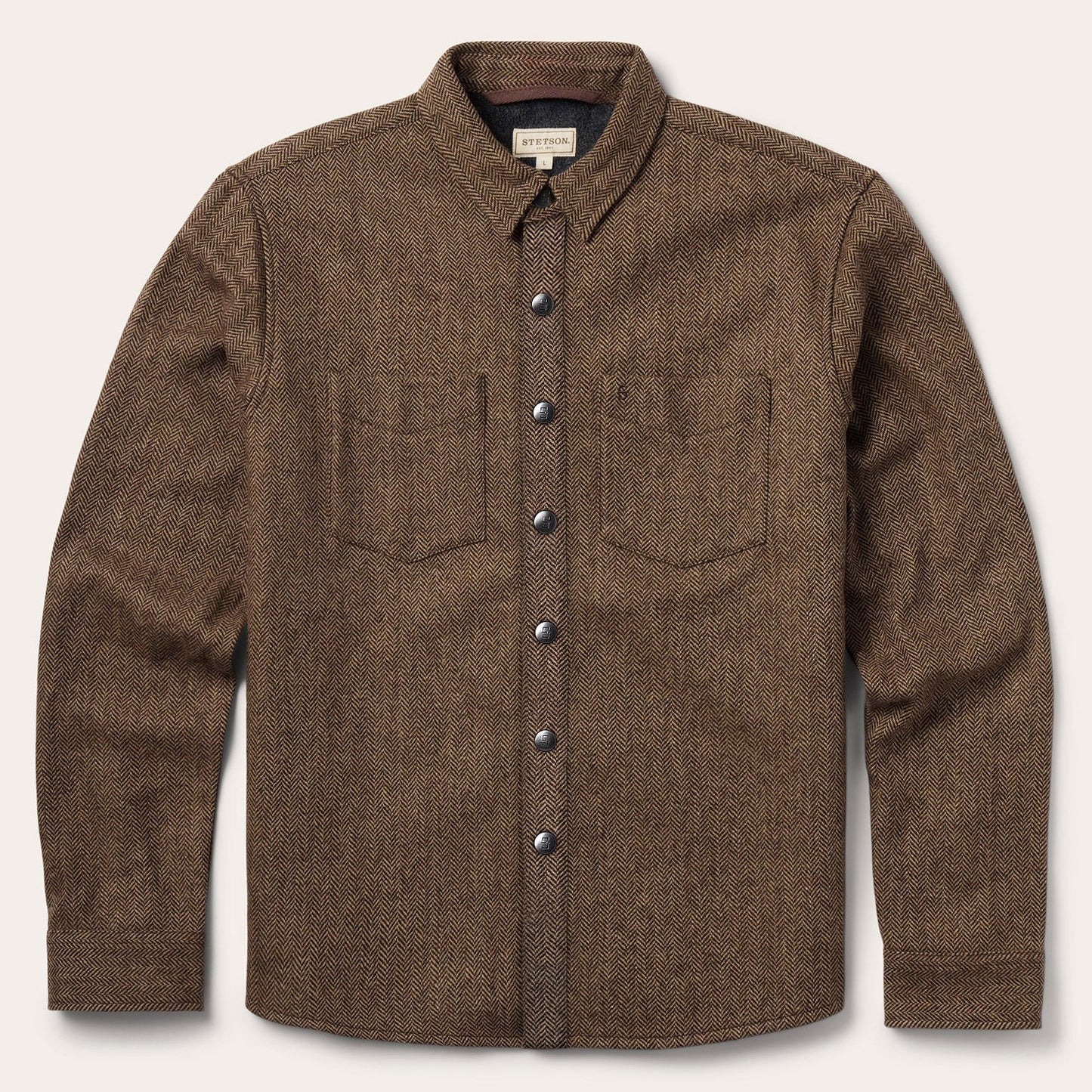 Herringbone Shirt Jacket Mens
