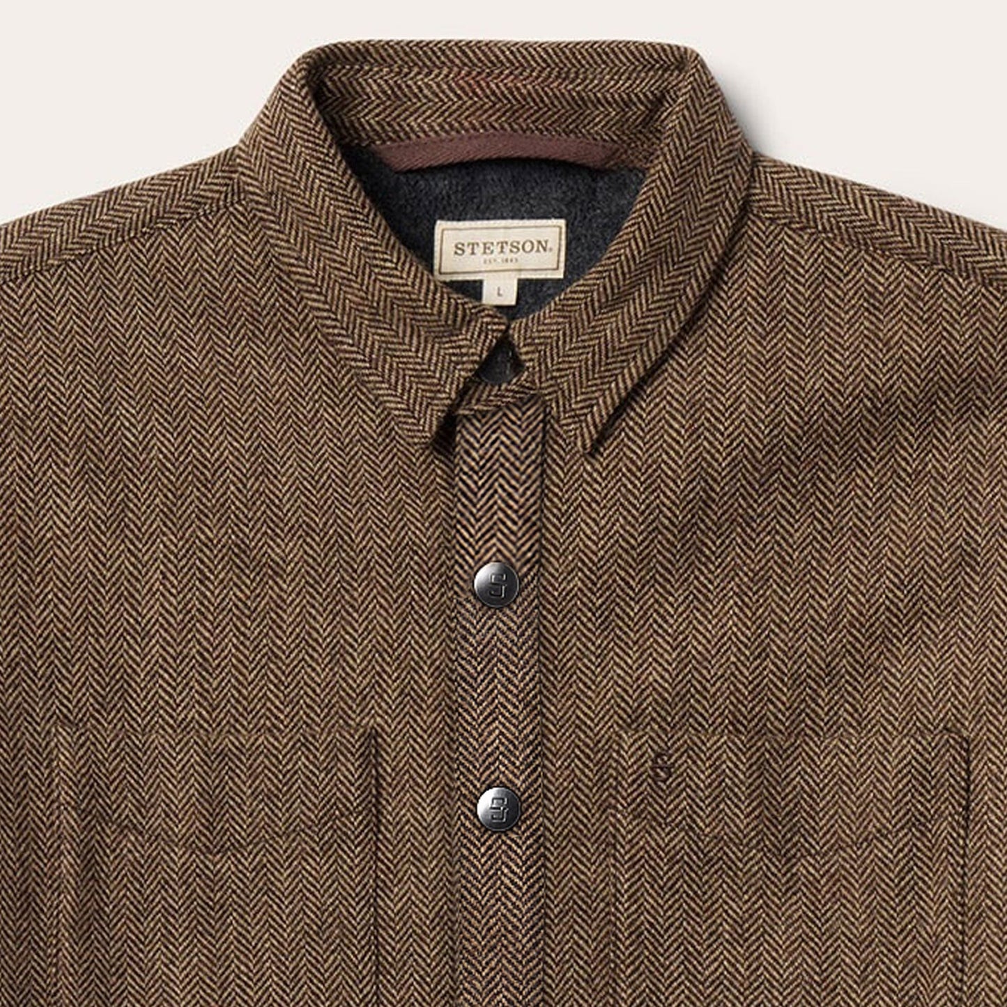 Herringbone Shirt Jacket Mens