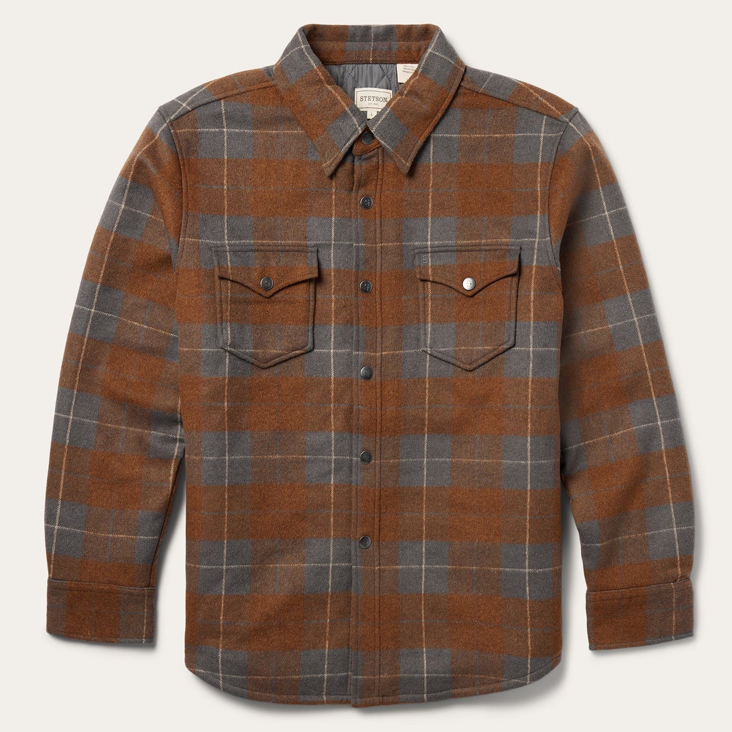 Plaid Western Shirt Jacket Mens