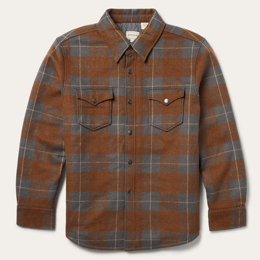 Plaid Western Shirt Jacket Mens