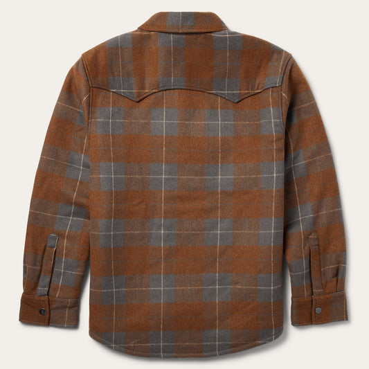 Plaid Western Shirt Jacket Mens