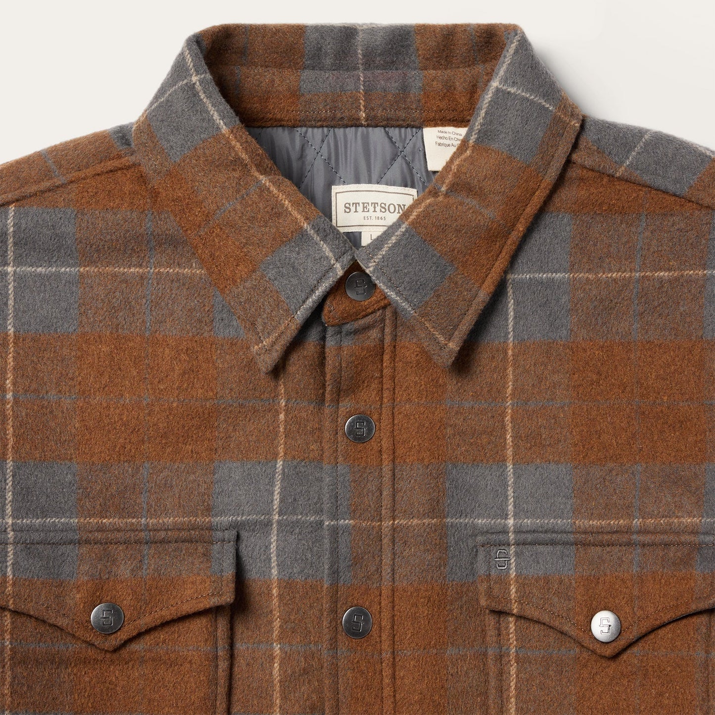 Plaid Western Shirt Jacket Mens