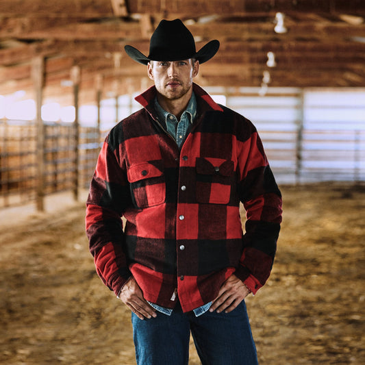 Buffalo Plaid Western Coat Mens