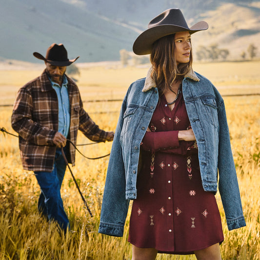Brown Plaid Western Coat Mens