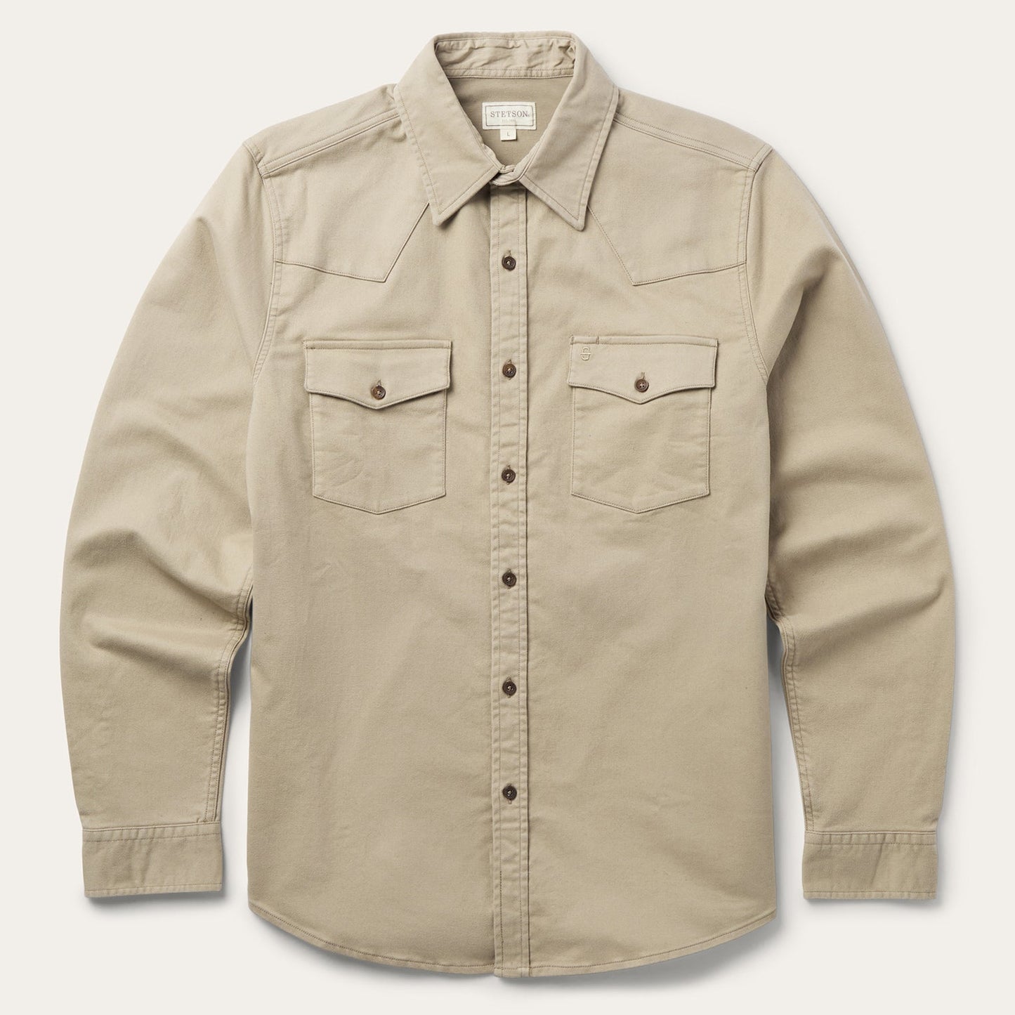 Brushed Twill Lined Shirt Jacket Men
