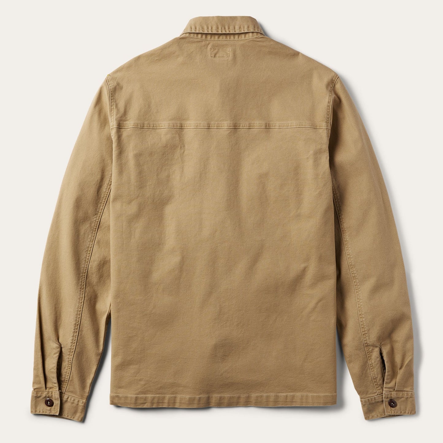 Camel Stretch Canvas Shirt Jacket Mens
