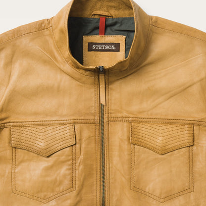 Butter Soft Distressed Leather Jacket Mens