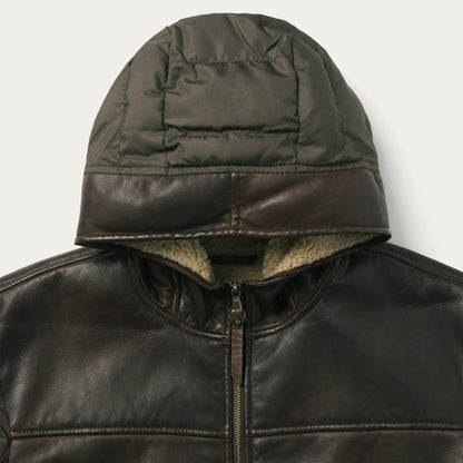 Hooded Suede Jacket Mens