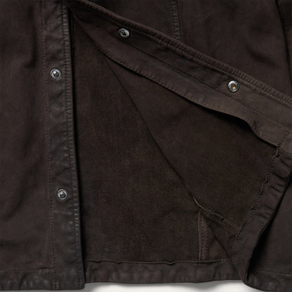 Leather Western Shirt Jacket Mens Brown
