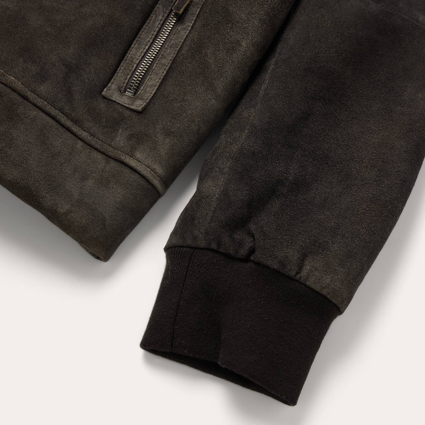 Suede Hooded Jacket Mens