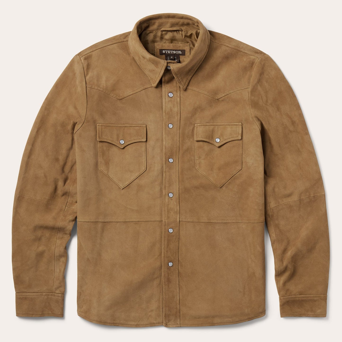Suede Leather Shirt Jacket Mens