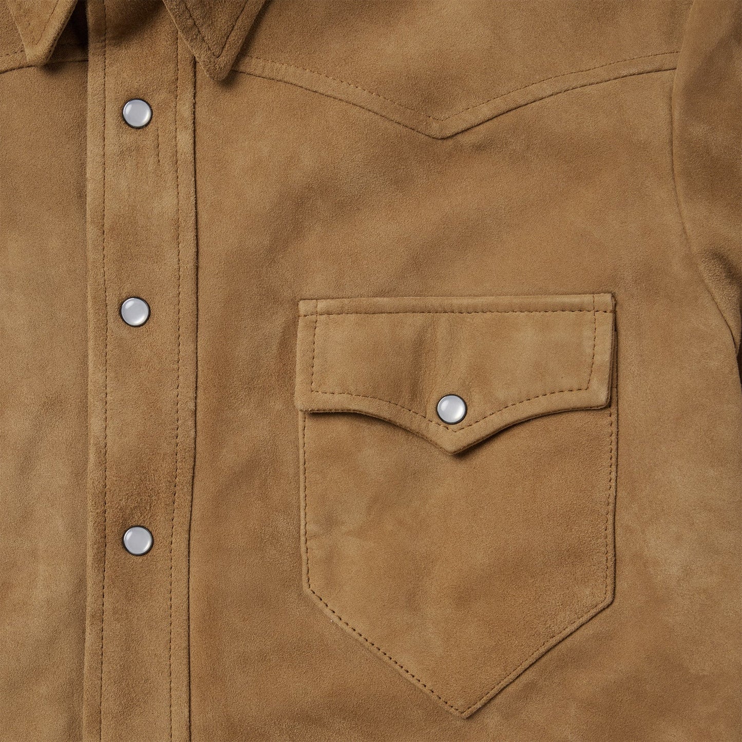 Suede Leather Shirt Jacket Mens