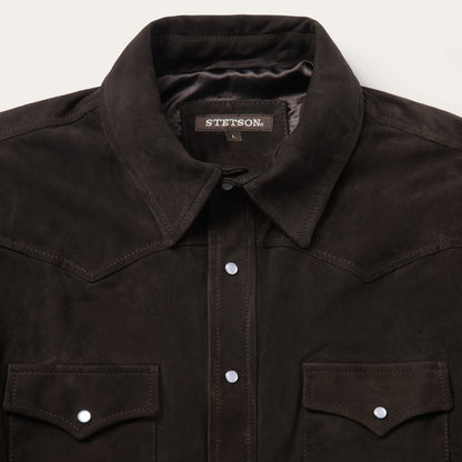 Suede Shirt Jacket Mens