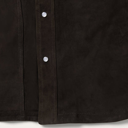 Suede Shirt Jacket Mens