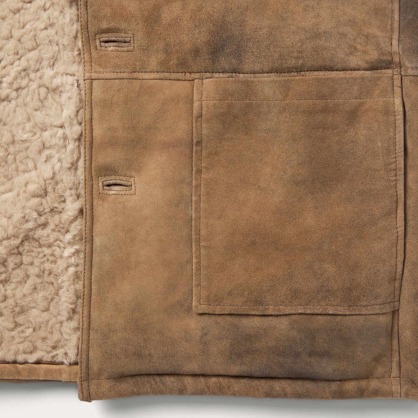 Antique Suede Shearling Jacket Mens