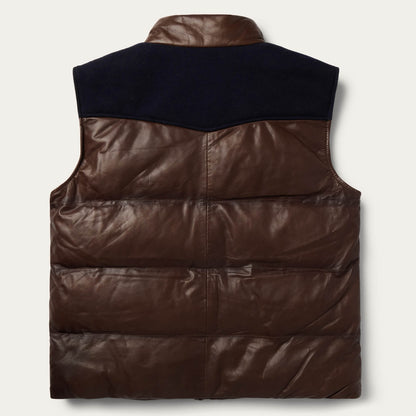 Quilted Leather Vest Mens