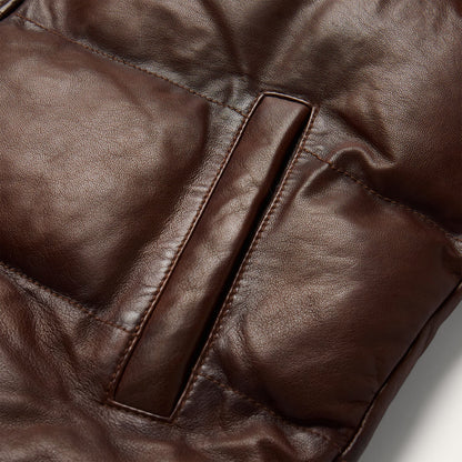 Quilted Leather Vest Mens