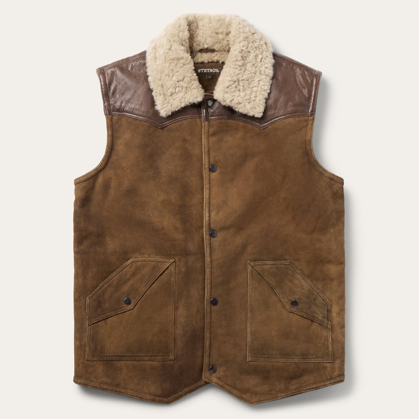 Distressed Suede Vest Mens