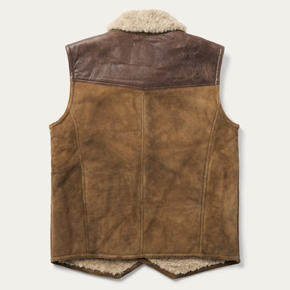 Distressed Suede Vest Mens