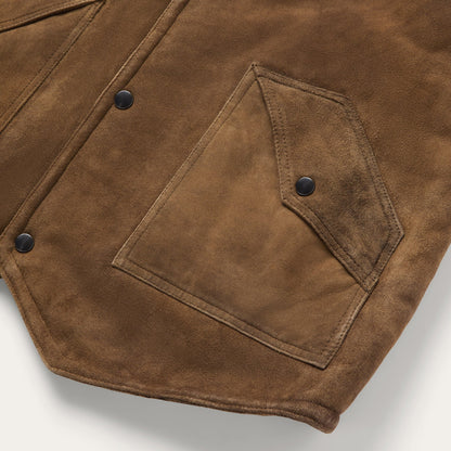 Distressed Suede Vest Mens