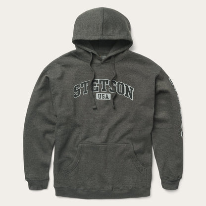 Charcoal Heather Fleece Hooded Sweatshirt Mens