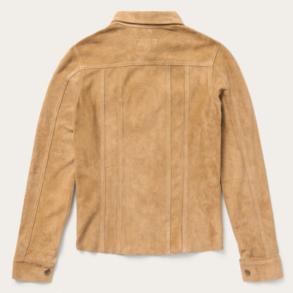 Suede Denim Shirt Jacket Women