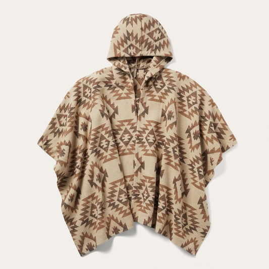 Tan Aztec Poncho Women