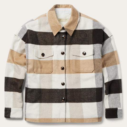 Oversize Plaid Shirt Jacket Women