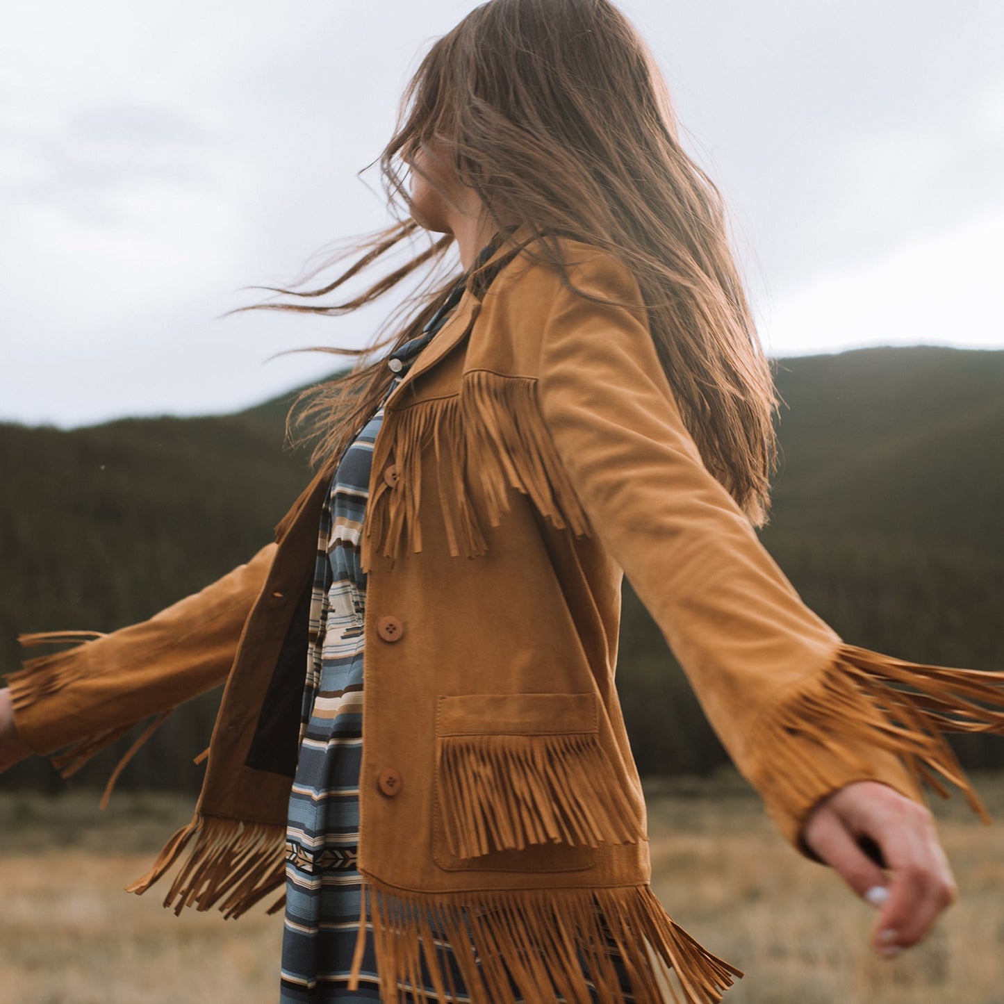 Fringe Suede Jacket Women