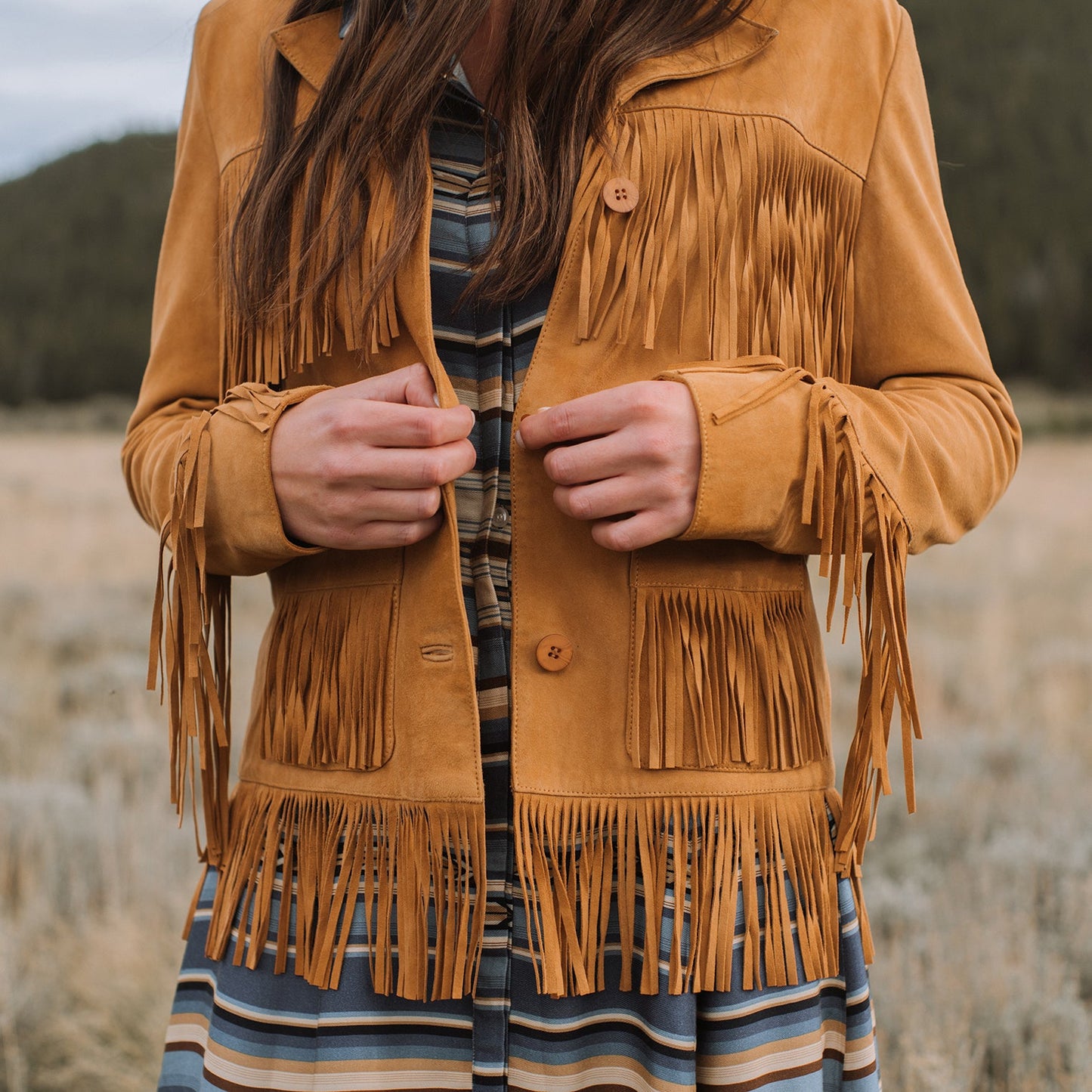 Fringe Suede Jacket Women