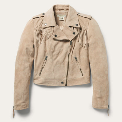 Premium Suede Moto Jacket Women