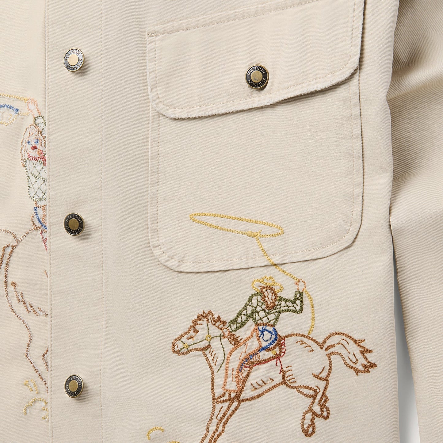 Embroidered Canvas Utility Jacket Women