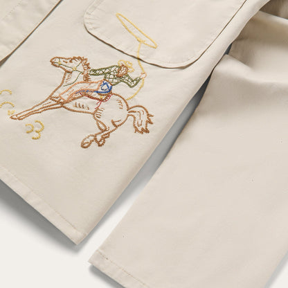 Embroidered Canvas Utility Jacket Women