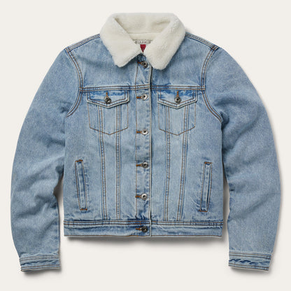 Denim Sherpa Lined Jacket Women