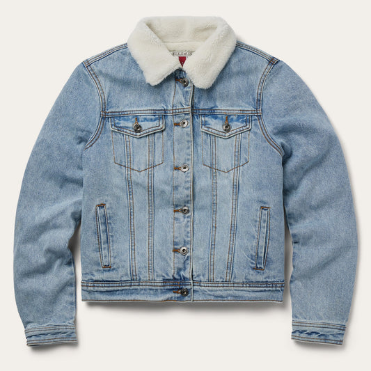 Denim Sherpa Lined Jacket Women