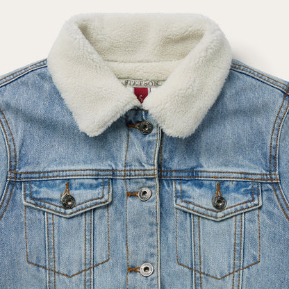 Denim Sherpa Lined Jacket Women