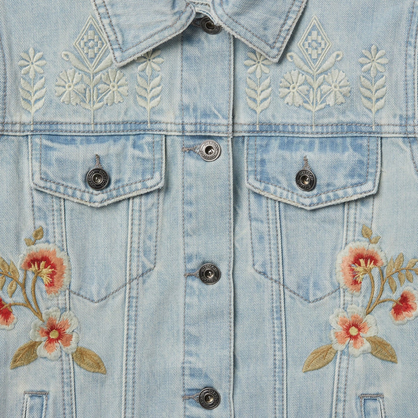Embroidered Denim Jacket Women