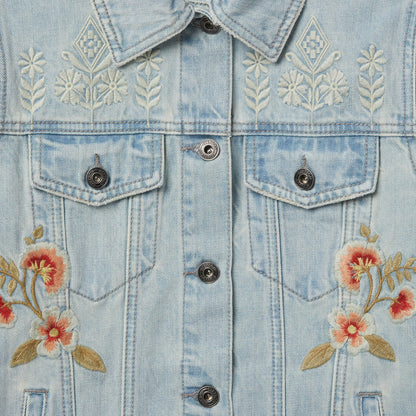 Embroidered Denim Jacket Women