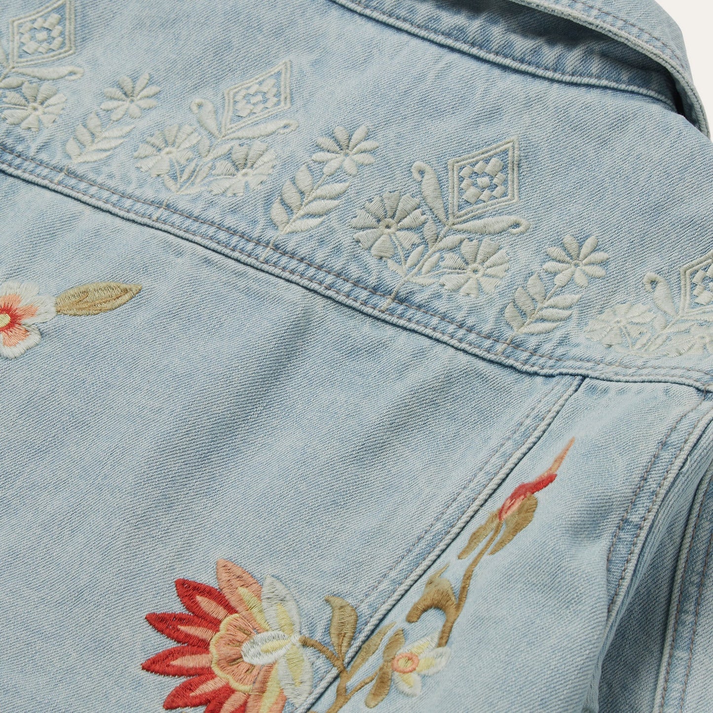 Embroidered Denim Jacket Women