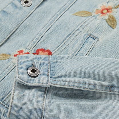 Embroidered Denim Jacket Women