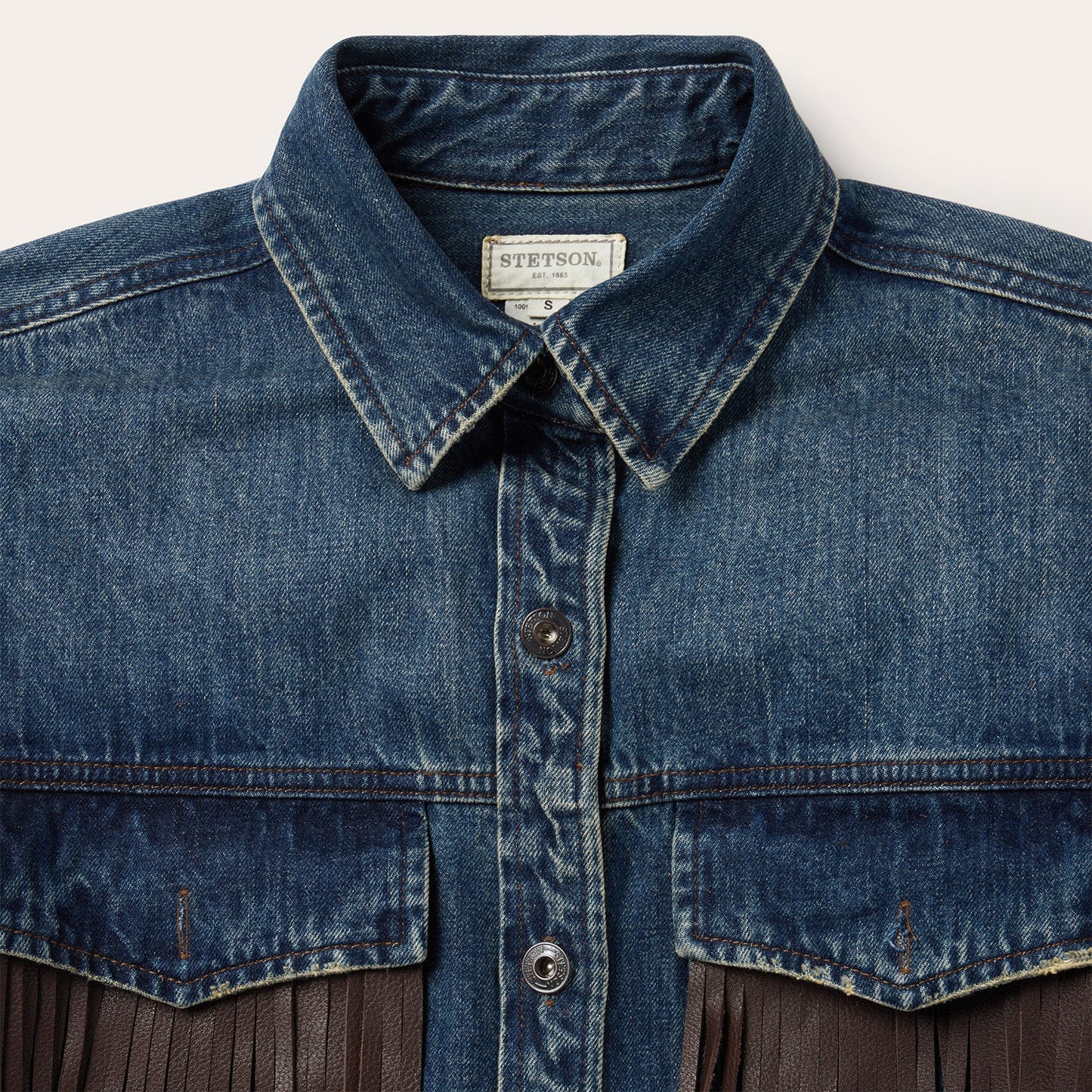 Dark Denim Fringe Jacket Women