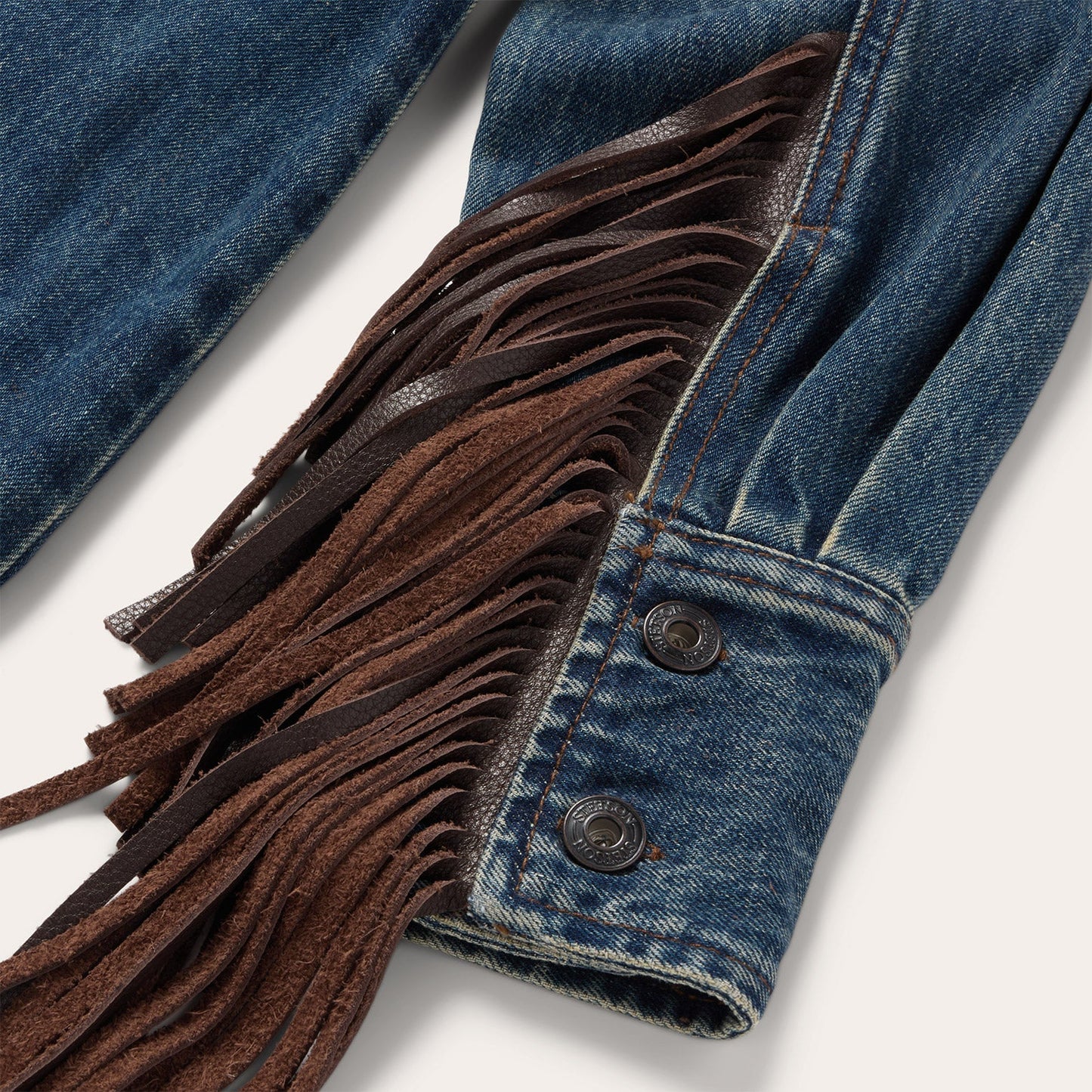 Dark Denim Fringe Jacket Women