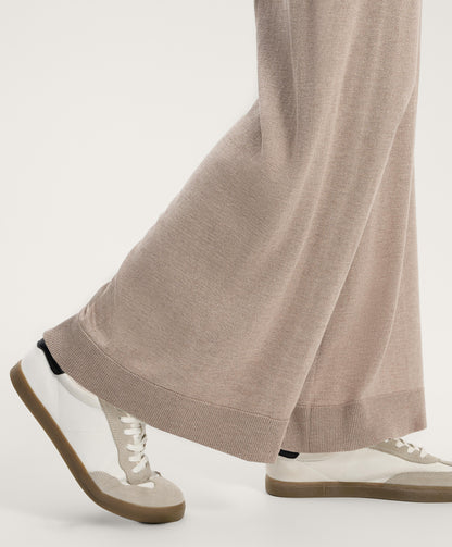 Nylon and split leather trainers